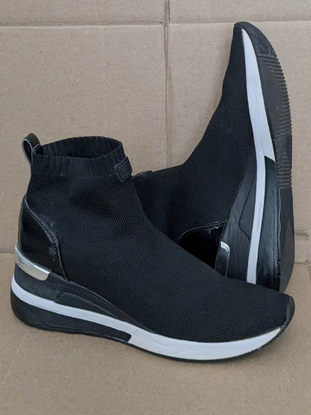 Michael Kors Sport Sneakers Skyler Made Of Stretch Knit In Sock Look Size 7.5